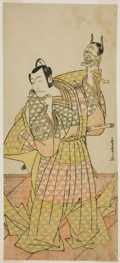 El actor Ichikawa Danjuro V como Kudo Suketsune en la obra Kaido Ichi Yawaragi Soga, representada en el Teatro Nakamura en el primer mes de 1778 de Katsukawa Shunsho