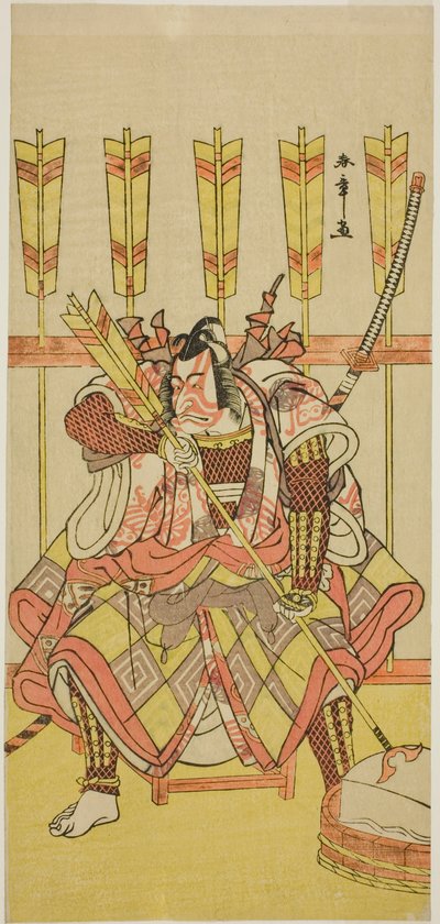 El Actor Ichikawa Danjuro V como Yanone Goro en la Obra Kuruwa-gayoi Komachi Soga, Representada en el Teatro Nakamura en el Quinto Mes, 1781 de Katsukawa Shunsho