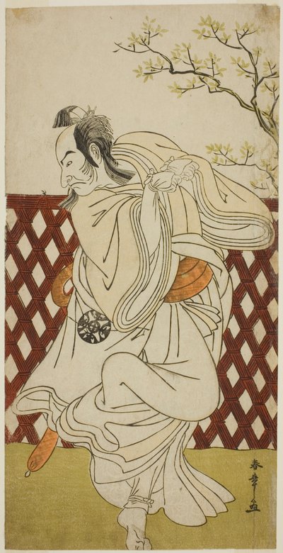 El actor Nakamura Nakazo I como Sakon-gitsune en la obra Hana-zumo Genji Hiiki, representada en el Teatro Nakamura en el undécimo mes, 1775 de Katsukawa Shunsho