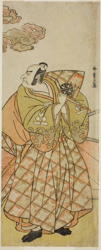 El actor Nakamura Nakazo I como Watanabe no Tsuna en la obra Shitenno Tonoi no Kisewata, representada en el Teatro Nakamura en el undécimo mes de 1781 de Katsukawa Shunsho