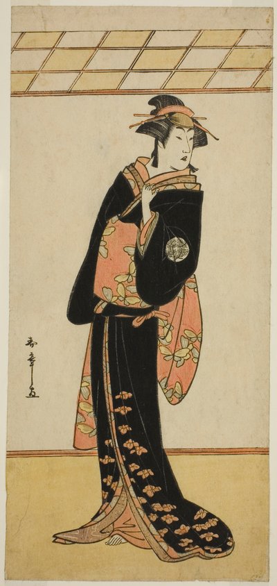 El actor Nakamura Riko I como Lady Manko (Manko Gozen) (?) en la obra Soga Musume Choja (?), representada en el Teatro Nakamura (?) en el primer mes, 1784 (?) de Katsukawa Shunsho