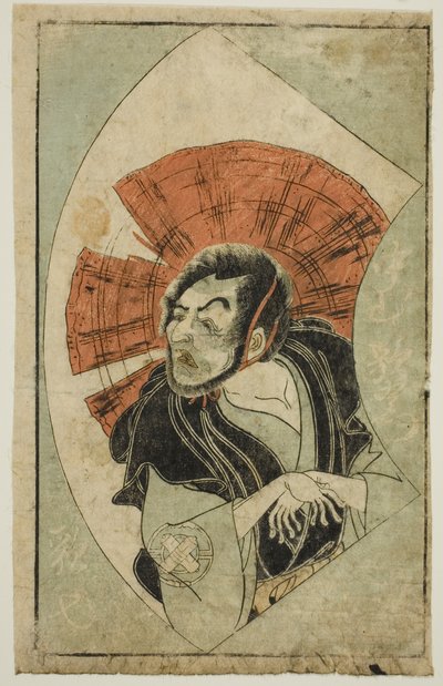 El actor Nakamura Utaemon I, de "Un libro ilustrado de abanicos de escenario (Ehon butai ogi)" de Katsukawa Shunsho