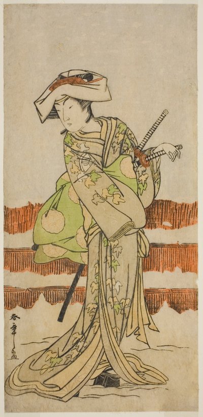 El Actor Onoe Kikugoro I como Tonase en la Obra Kanadehon Chushin Nagori no Kura, Representada en el Teatro Nakamura en el Noveno Mes, 1780 de Katsukawa Shunsho