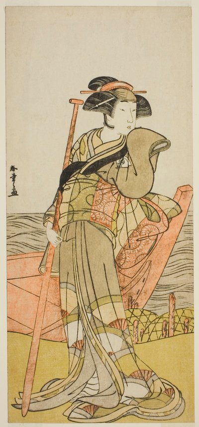 El Actor Onoe Matsusuke I como Akoya en la Obra Edo Meisho Midori Soga, Representada en el Teatro Morita en el Segundo Mes, 1779 de Katsukawa Shunsho