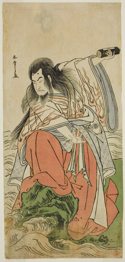 El Actor Onoe Matsusuke I como el Emperador Retirado Sutoku en la Obra Kitekaeru Nishiki no Wakayaka, Representada en el Teatro Nakamura en el Undécimo Mes, 1780 de Katsukawa Shunsho