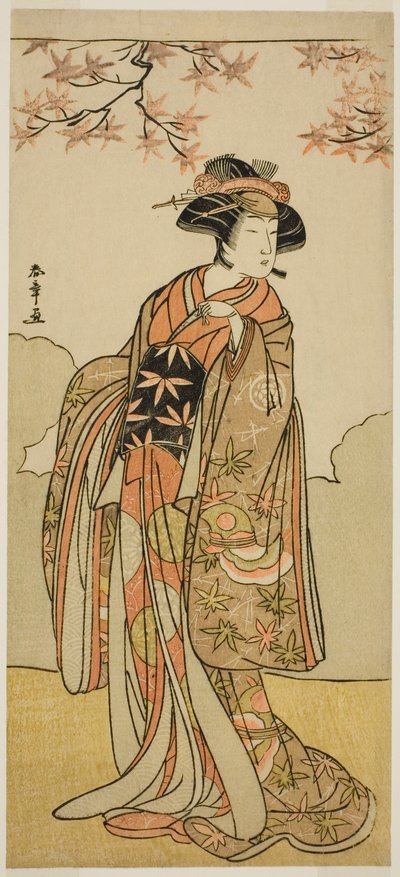 El Actor Osagawa Tsuneyo II como Onoe no Mae en la Obra Date Nishiki Tsui no Yumitori, Representada en el Teatro Morita en el Mes Once, 1778 de Katsukawa Shunsho