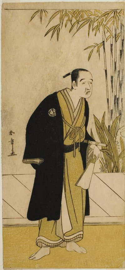El actor Otani Tomoemon I como Kajino Choan (?) en la obra Hono Nitta Daimyojin (?), representada en el Teatro Morita (?) en el séptimo mes, 1777 de Katsukawa Shunsho