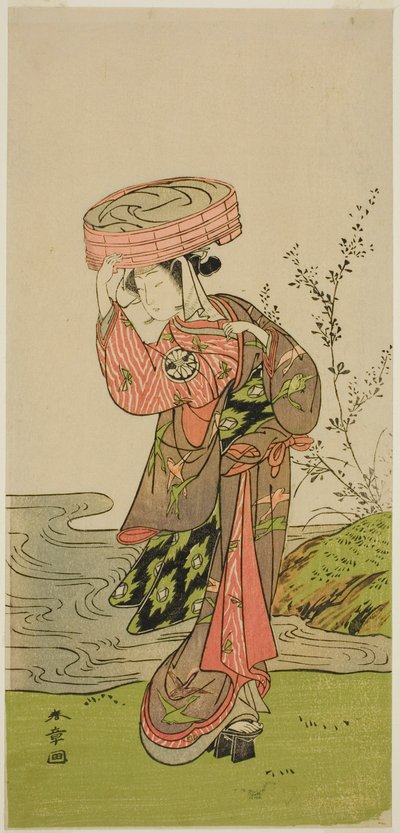 El actor Segawa Yujiro (o Segawa Kikunojo III) en un papel no identificado de Katsukawa Shunsho