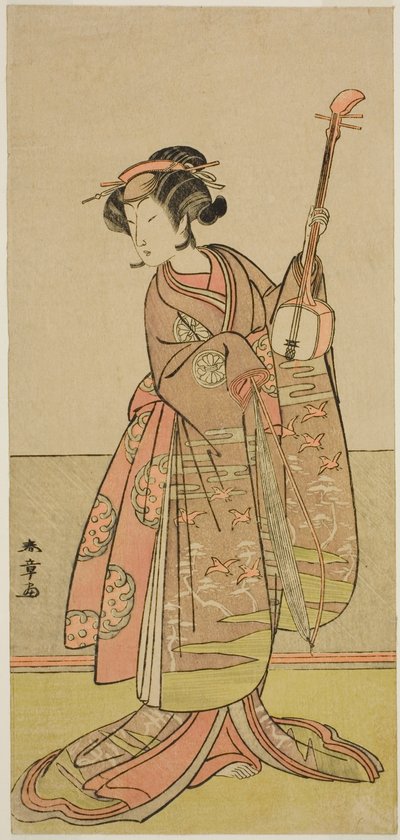 El actor Segawa Yujiro I en un papel no identificado de Katsukawa Shunsho