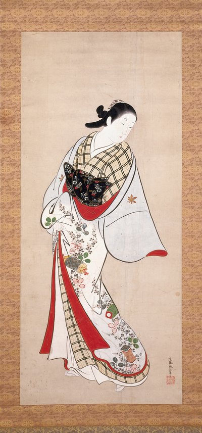 Retrato de Takao (tinta y color sobre papel) de Katsunobu Kondo