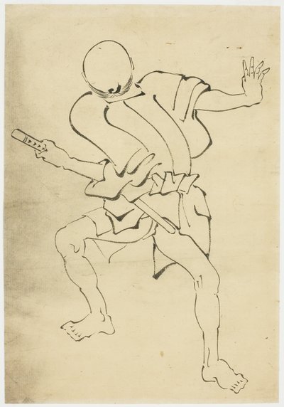 Asistente Armado (estudio), ca. 1815-1849 de Katsushika (school of) Hokusai