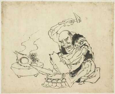 Monje Zen quemando imagen de Buda (T