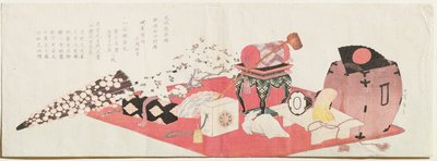 Un Largo Surimono de Katsushika Hokusai