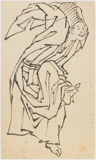 Un Bailarín Sambaso de Katsushika Hokusai