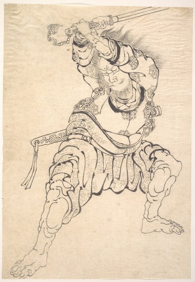 Un guerrero de Katsushika Hokusai