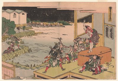 Acto X, c. 1806 (xilografía; tinta y color sobre papel) de Katsushika Hokusai