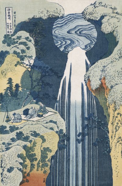 Cascada Amida en la carretera Kiso, de la serie "Un viaje a las cascadas de todas las provincias" de Katsushika Hokusai