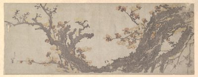 Un ciruelo centenario en flor de Katsushika Hokusai