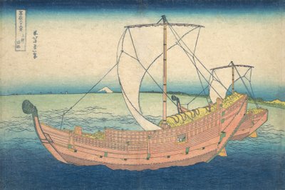 En el mar frente a Kazusa, de la serie Treinta y seis vistas del monte Fuji, ca. 1830-32 de Katsushika Hokusai