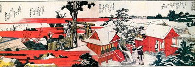 En la orilla del río Sumida de Katsushika Hokusai