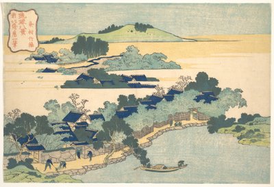 «Setos de bambú en Kumemura» (Kumemura chikuri), de la serie «Ocho vistas de las islas Ryūkyū» (Ryūkyū hakkei) de Katsushika Hokusai