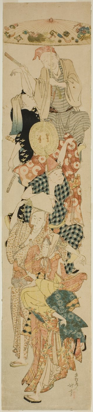 Danza del Festival Bon de Katsushika Hokusai