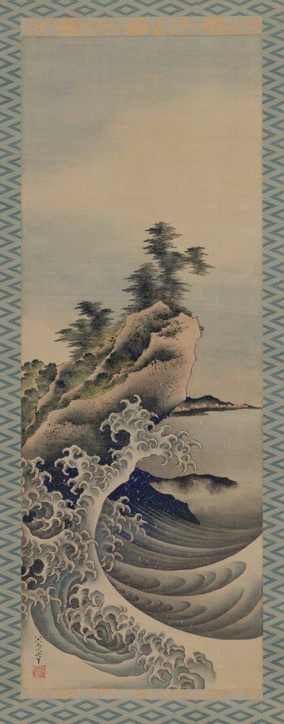 Olas rompiendo, período Edo, 1847 de Katsushika Hokusai