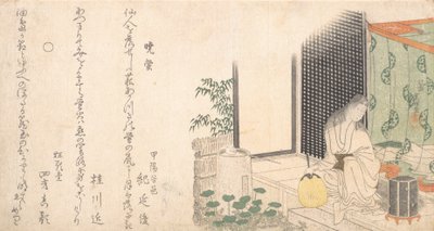 Jaula de luciérnagas al amanecer en verano, ca. 1800 de Katsushika Hokusai