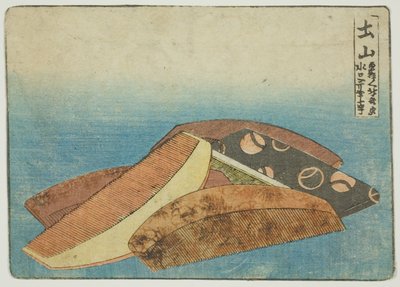 Productos de peine en Tsuchiyama de Katsushika Hokusai