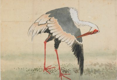 Grulla, período Edo, finales del siglo XVIII-principios del siglo XIX de Katsushika Hokusai