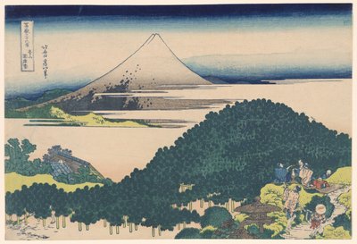 Pino de cojín en Aoyama (Aoyama Enza no matsu), de la serie "Treinta y seis vistas del monte Fuji (Fugaku sanjurokkei)" de Katsushika Hokusai
