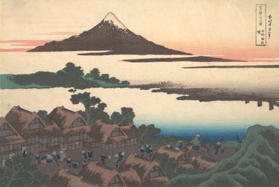 Amanecer en Isawa en la provincia de Kai Koshu Isawa no akatsuki, de la serie Treinta y seis..., ca. 1830-32 de Katsushika Hokusai