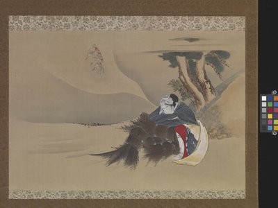 Dream Of The Rush Gatherer (tinta, colores sobre seda) de Katsushika Hokusai