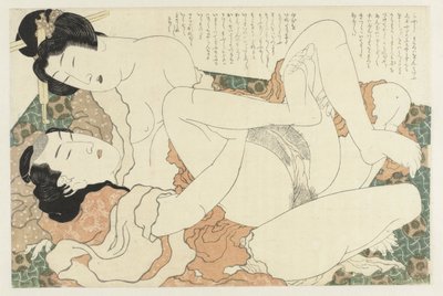 pareja haciendo el amor La planta de Adonis (título de la serie) Fukujuso (título de la serie) de Katsushika Hokusai