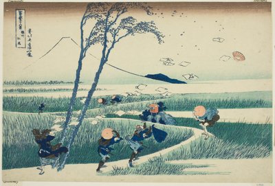 Ejiri en la provincia de Suruga, de la serie "Treinta y seis vistas del monte Fuji" de Katsushika Hokusai