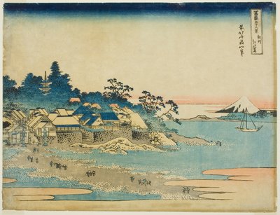 Enoshima en la Provincia de Sagami (Soshu Enoshima), de la serie "Treinta y Seis Vistas del Monte Fuji (Fugaku sanjurokkei)" de Katsushika Hokusai