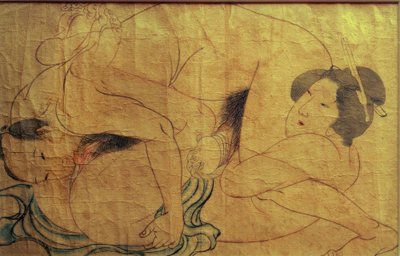 Escena erótica de Katsushika Hokusai