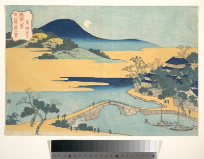 «La luna vespertina en Izumizaki» (Izaumizaki yagetsu), de la serie «Las ocho vistas de las islas Ryūkyū» (Ryūkyū hakkei) de Katsushika Hokusai