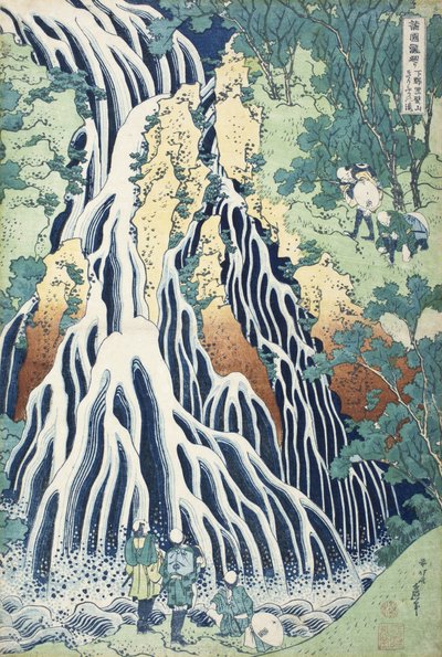 Las cataratas de Kirifuri en el monte Kurokami, provincia de Shimotsuke de Katsushika Hokusai