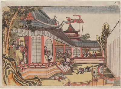 Fan Kuai y el banquete en Hongmen Hankai Komon no kai no zu de Katsushika Hokusai