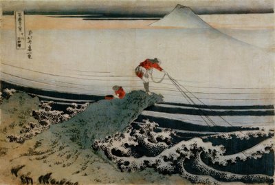 Pescadores en Kajikazawa de Katsushika Hokusai