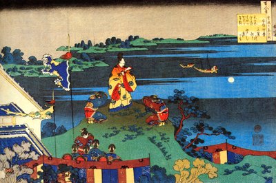 De la serie Cien poemas de cien poetas: Abe no Nakamaro, c1830 de Katsushika Hokusai