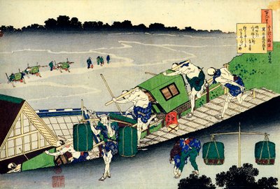 De la serie Cien Poemas por Cien Poetas: Fujiwara no Michinobu Ason, c1830 de Katsushika Hokusai