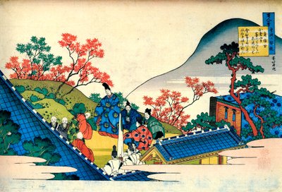 De la serie Cien Poemas por Cien Poetas: Fujiwara no Tadahira de Katsushika Hokusai