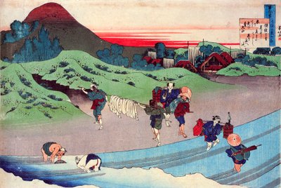De la serie Cien Poemas por Cien Poetas: Jito Tenno, c1830 de Katsushika Hokusai