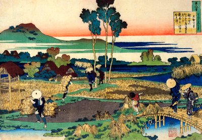 De la serie Cien Poemas por Cien Poetas: Tenchi Tenno, c1830 de Katsushika Hokusai