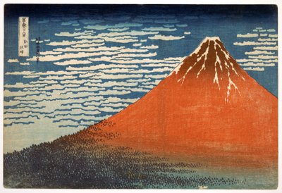 Fuji; Montañas en clima despejado; 1831; de la serie 