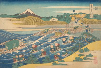 Fuji visto desde Kanaya en el Tokaido, de la serie Thir..., ca. 1830-32 de Katsushika Hokusai