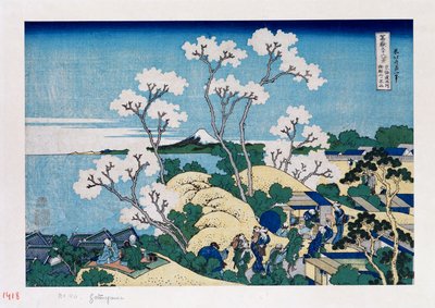 Fuji desde Gotenyama en Shinagawa en el Tokaido, de la serie Las Treinta y Seis Vistas del Monte Fuji de Katsushika Hokusai