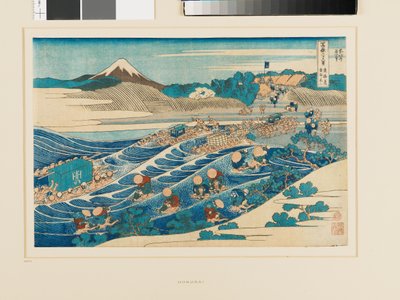 Fuji desde Kanaya en la carretera de Tōkaidō. de Katsushika Hokusai